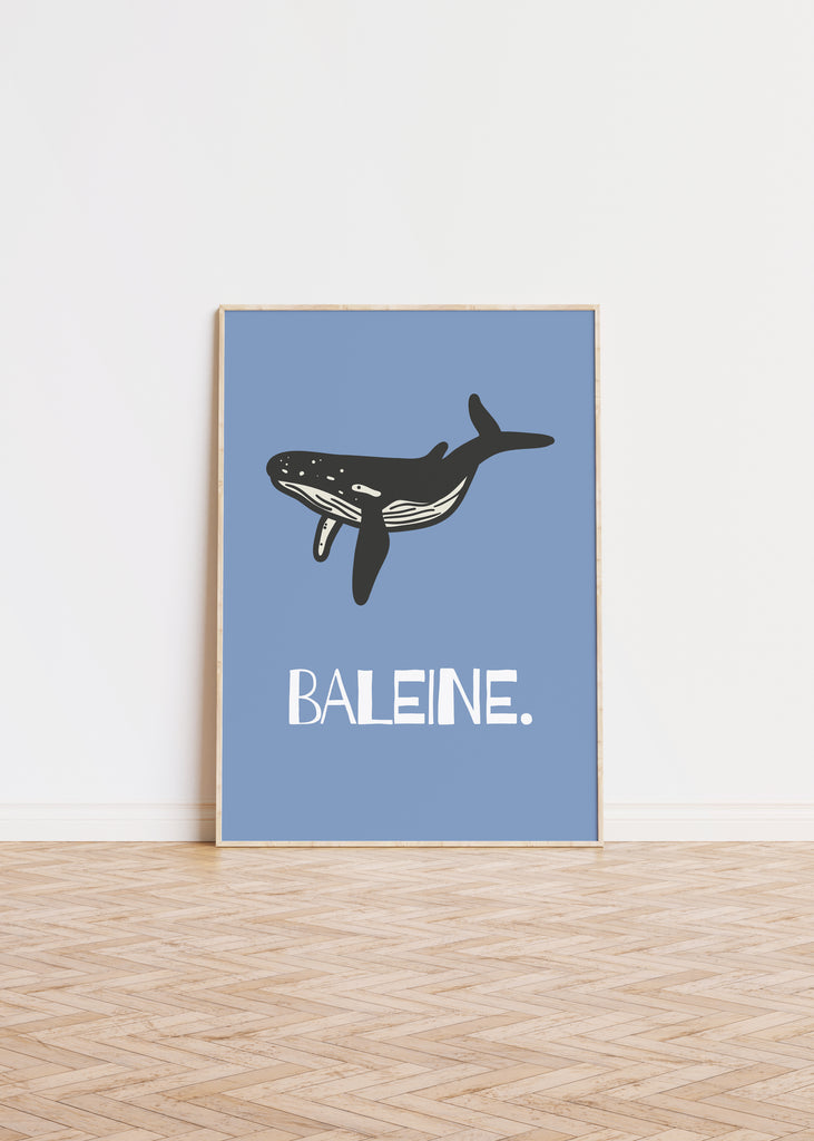 Blue Whale Wall Poster 