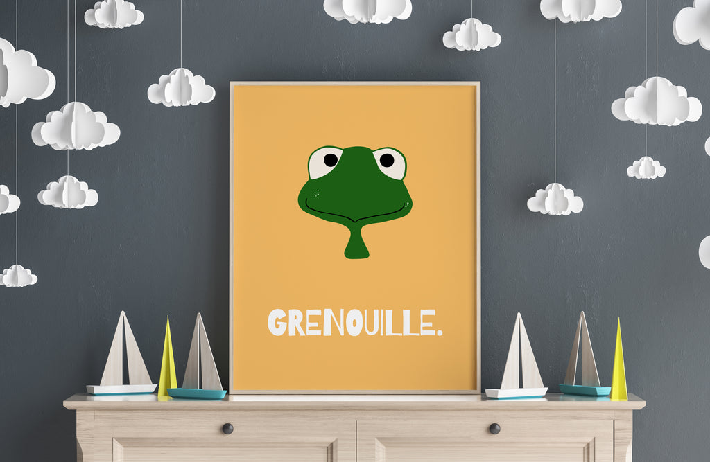 Frog Illustration Poster | Animal Illustration Poster | studio5prints