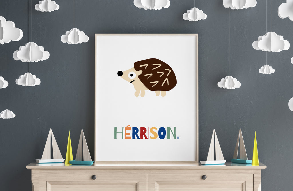 Hedgehog Wall Art | Hedgehog Wall Prints | studio5prints