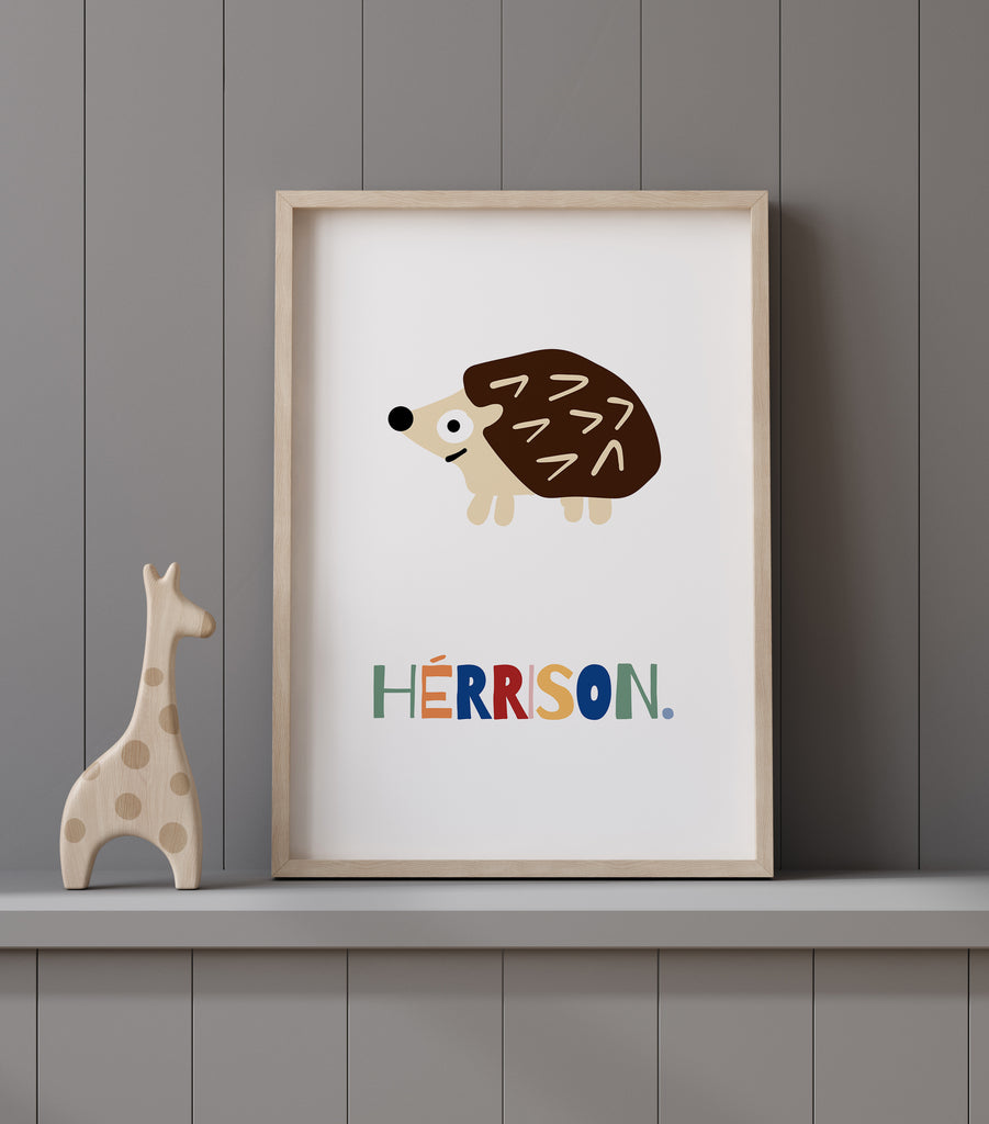 Hedgehog Wall Art | Hedgehog Wall Prints | studio5prints