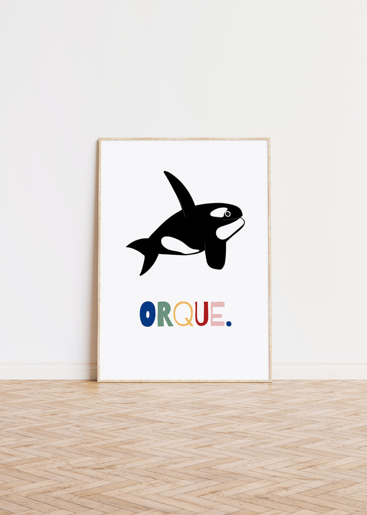 Orca Illustration Print | Kids Room Posters | studio5prints
