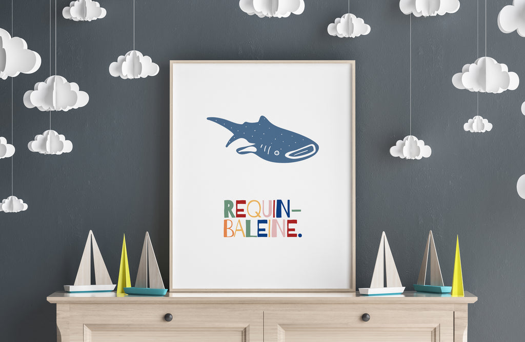 Colorful Whale Shark Poster