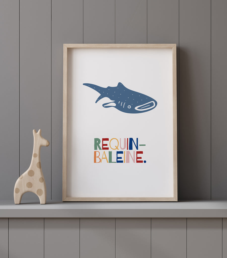 Colorful Whale Shark Poster