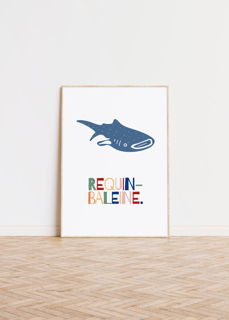 Colorful Whale Shark Poster