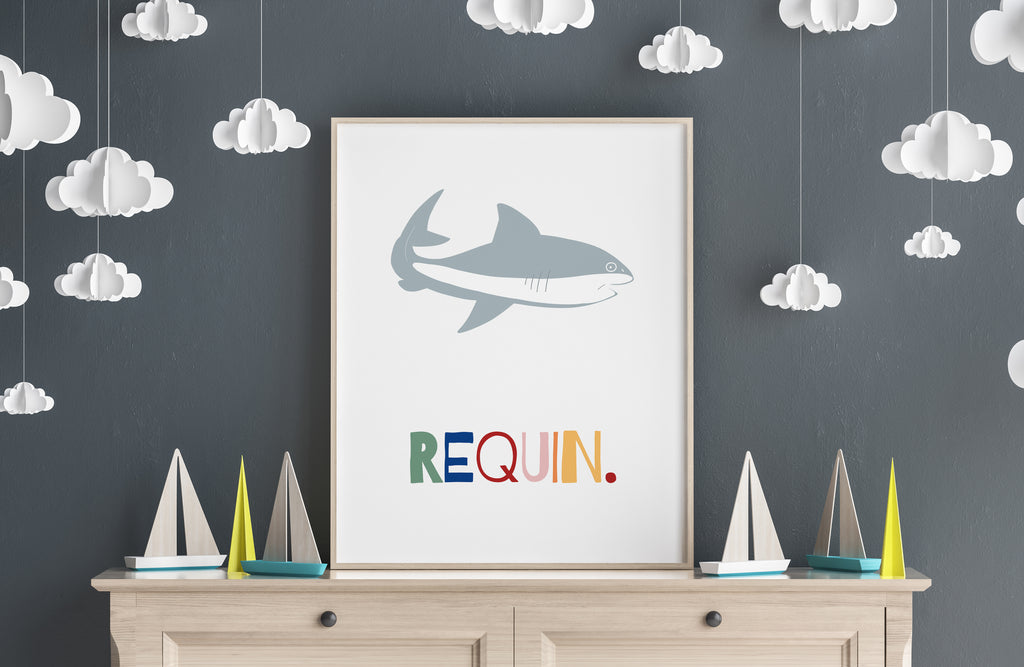 Shark Printed Poster