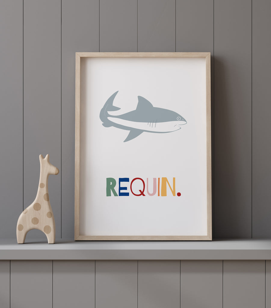 Shark Printed Poster