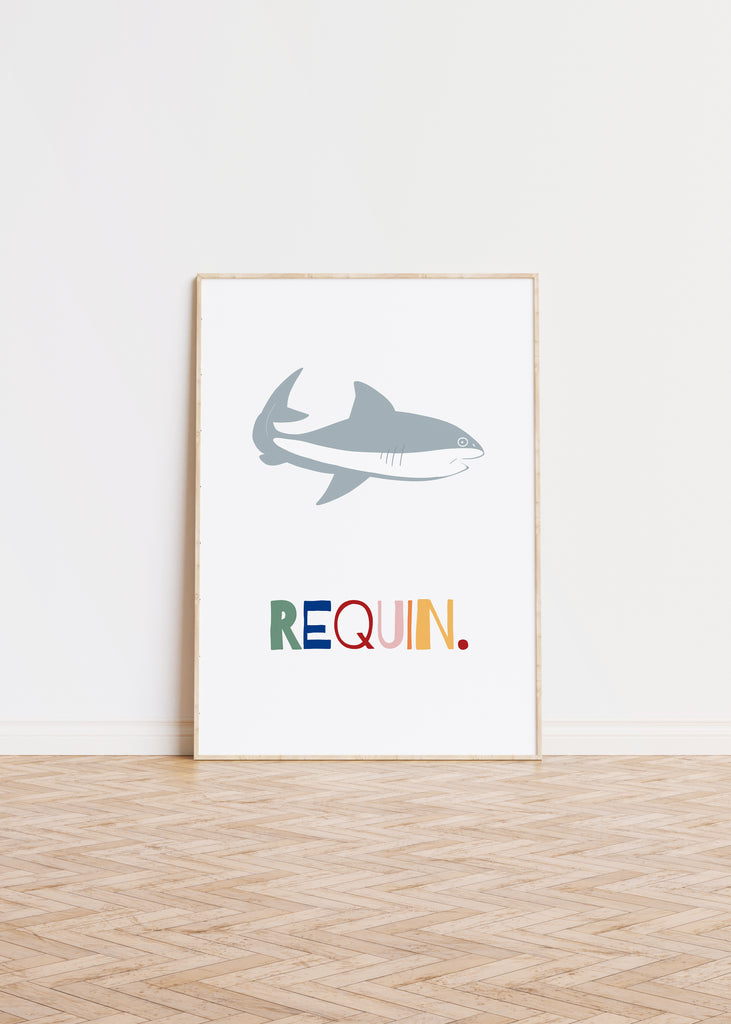 Shark Printed Poster