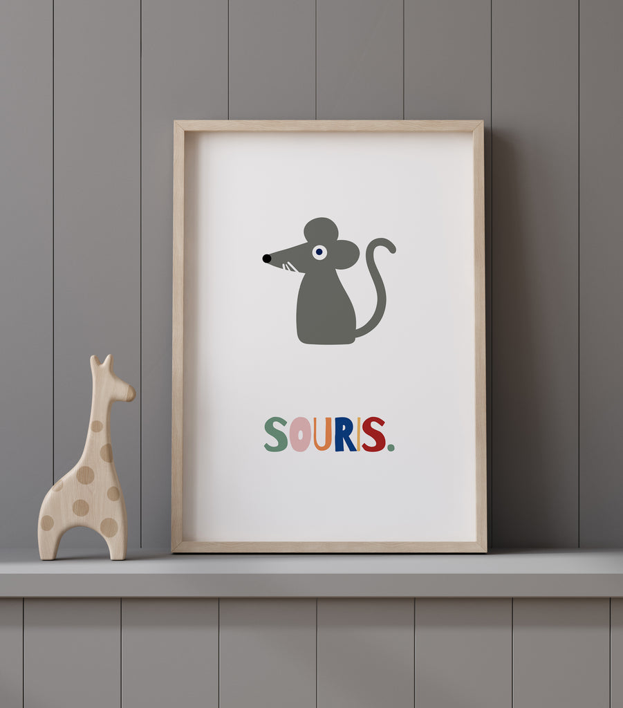 Mouse Illustration Poster | Mouse Illustration Print | studio5prints