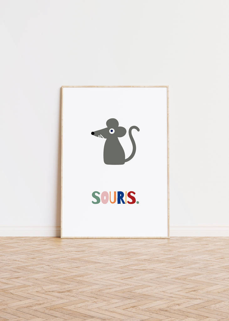 Mouse Illustration Poster | Mouse Illustration Print | studio5prints