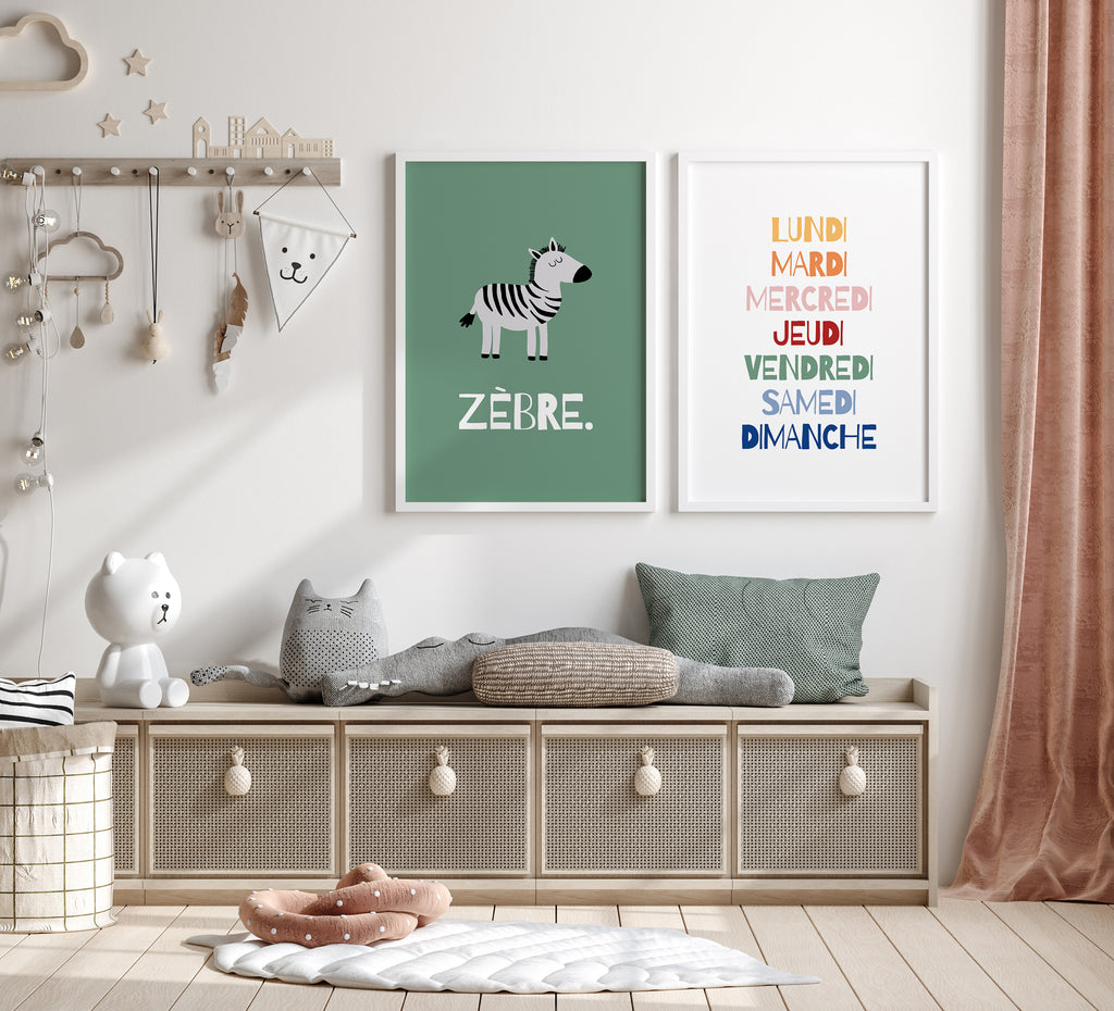 Kids Room Zebra Poster 