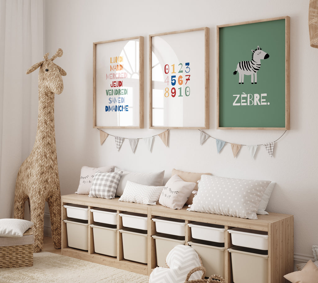 Kids Room Zebra Poster 