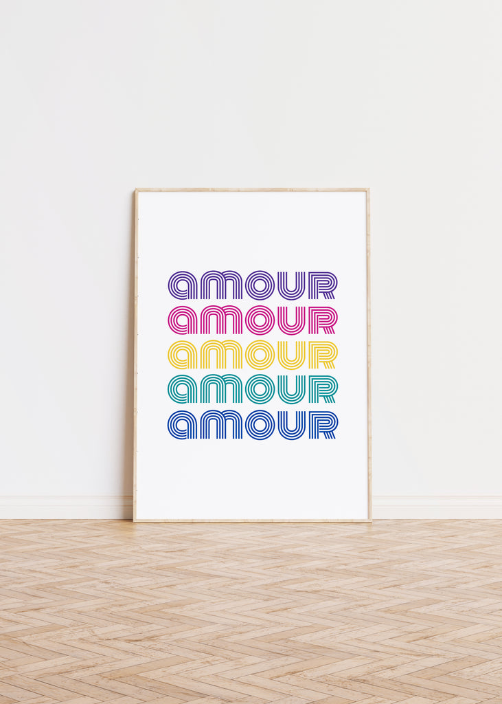 Amour Typographic Prints